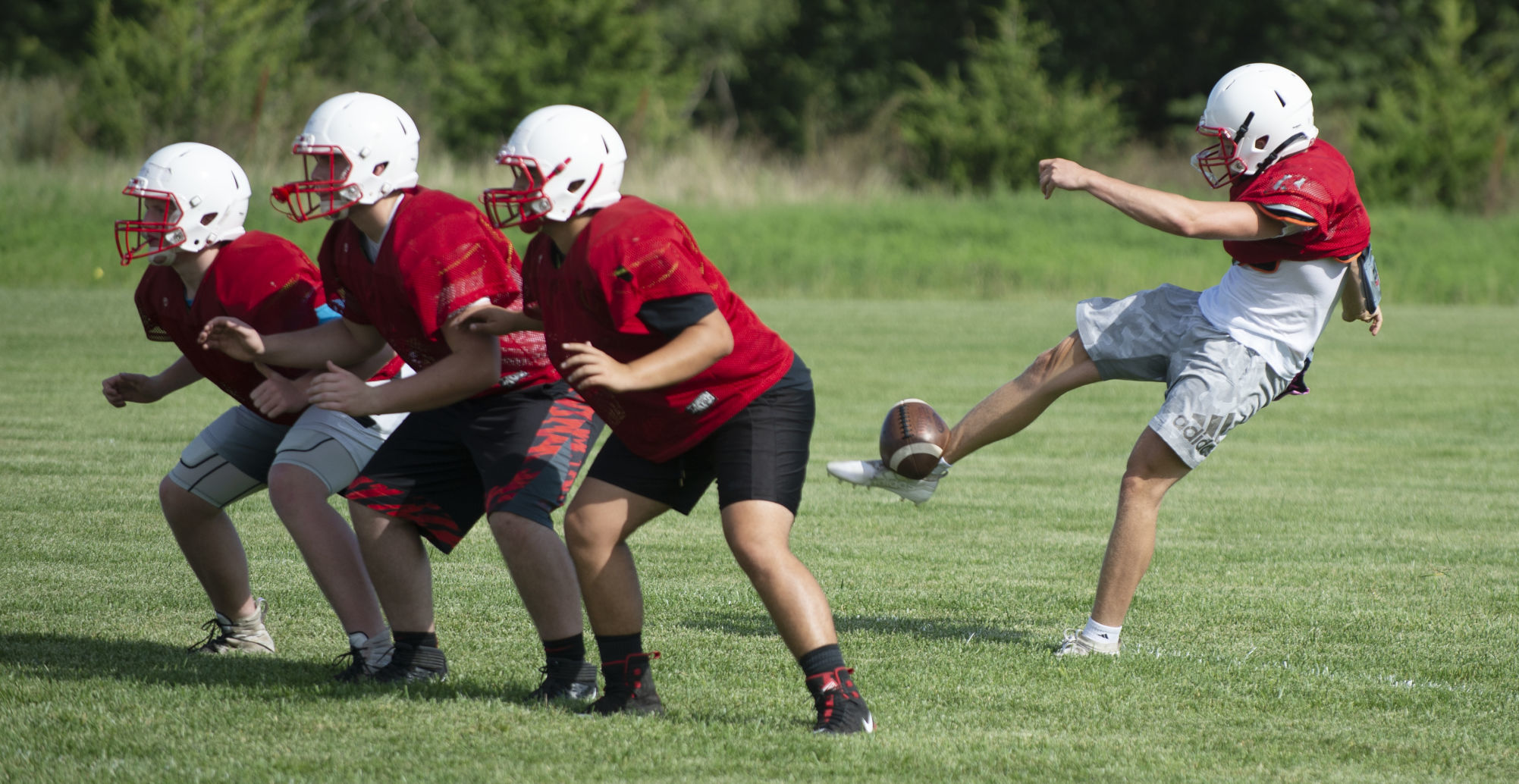 Crete football practice, 8.14
